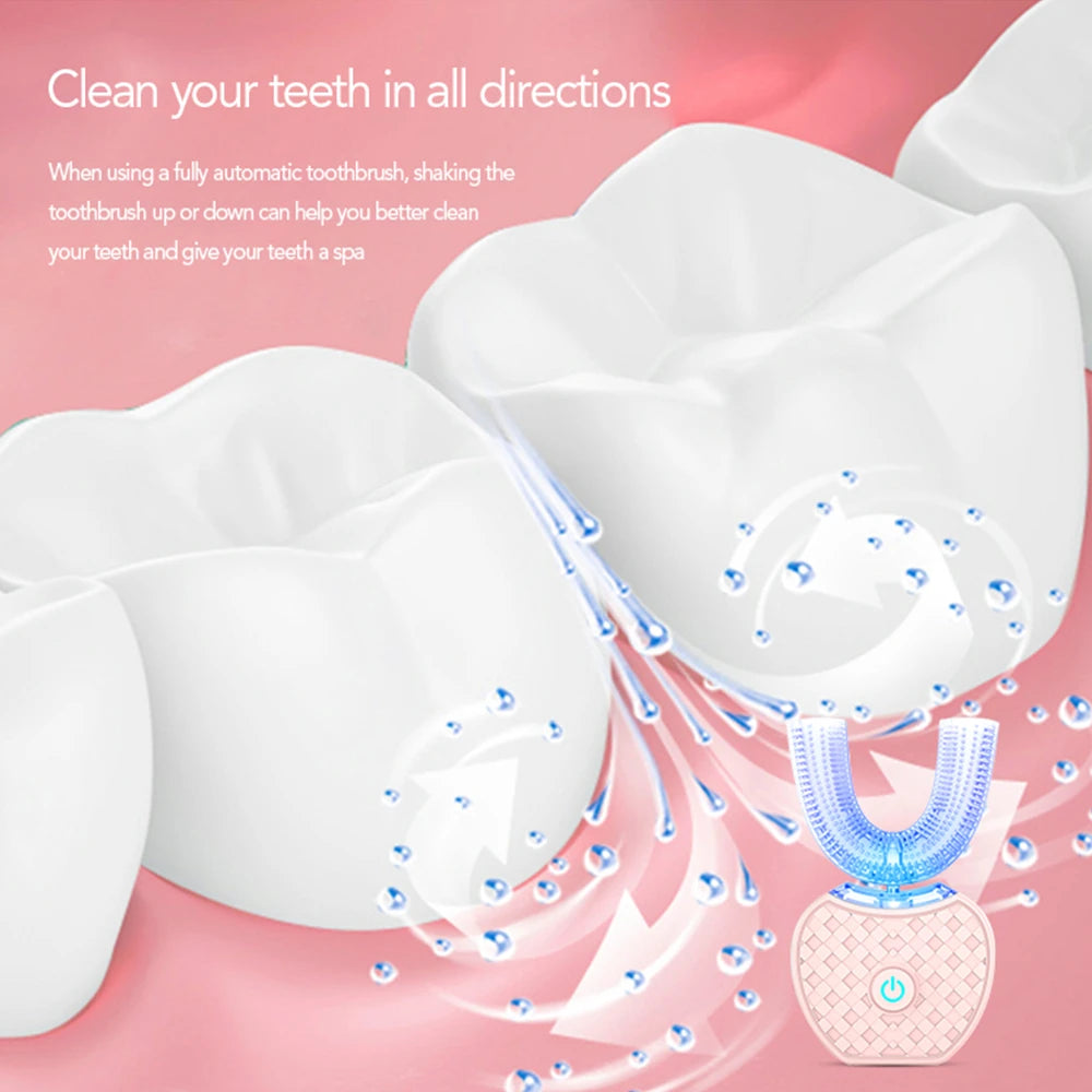 U-Shaped Automatic Electric Toothbrush – GX-958, USB Rechargeable, IPX7