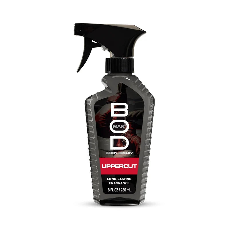BOD man Uppercut Body Spray for Men, 8 oz (236 mL)