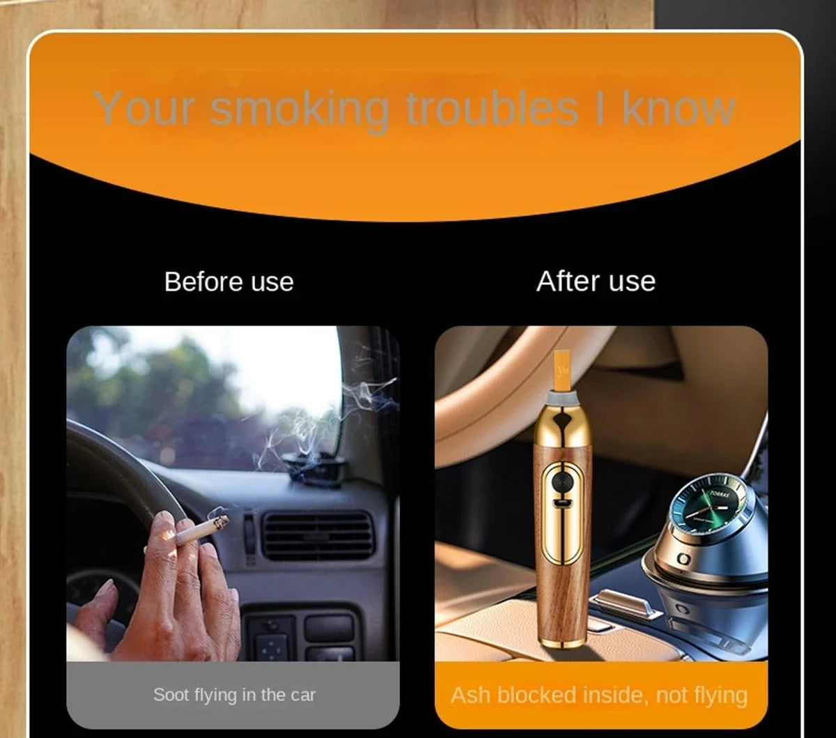 Premium Rechargeable Personal Massager – Wooden Design with Silicone Attachments