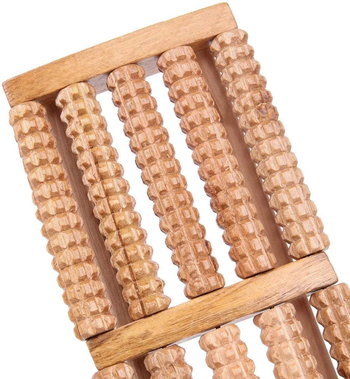 Wooden Foot Massager Roller – Manual Reflexology Massage Tool