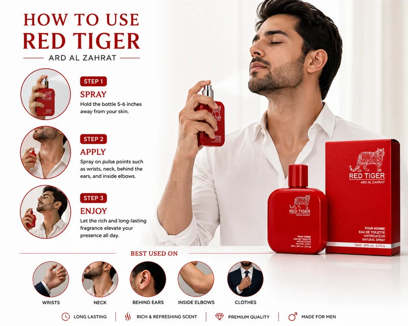 Red Tiger Pour Homme Eau de Toilette for Men – 100ml