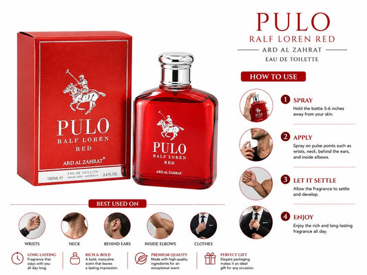 Pulo Ralf Loren Red Eau De Toilette 100 ML – ARD AL ZAHRAT