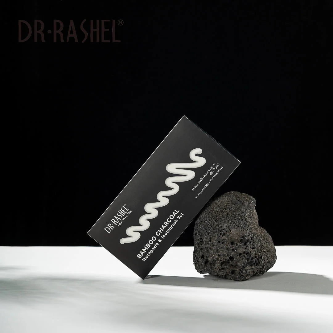 DR. RASHEL Bamboo Charcoal Toothpaste & Toothbrush Set – 120g