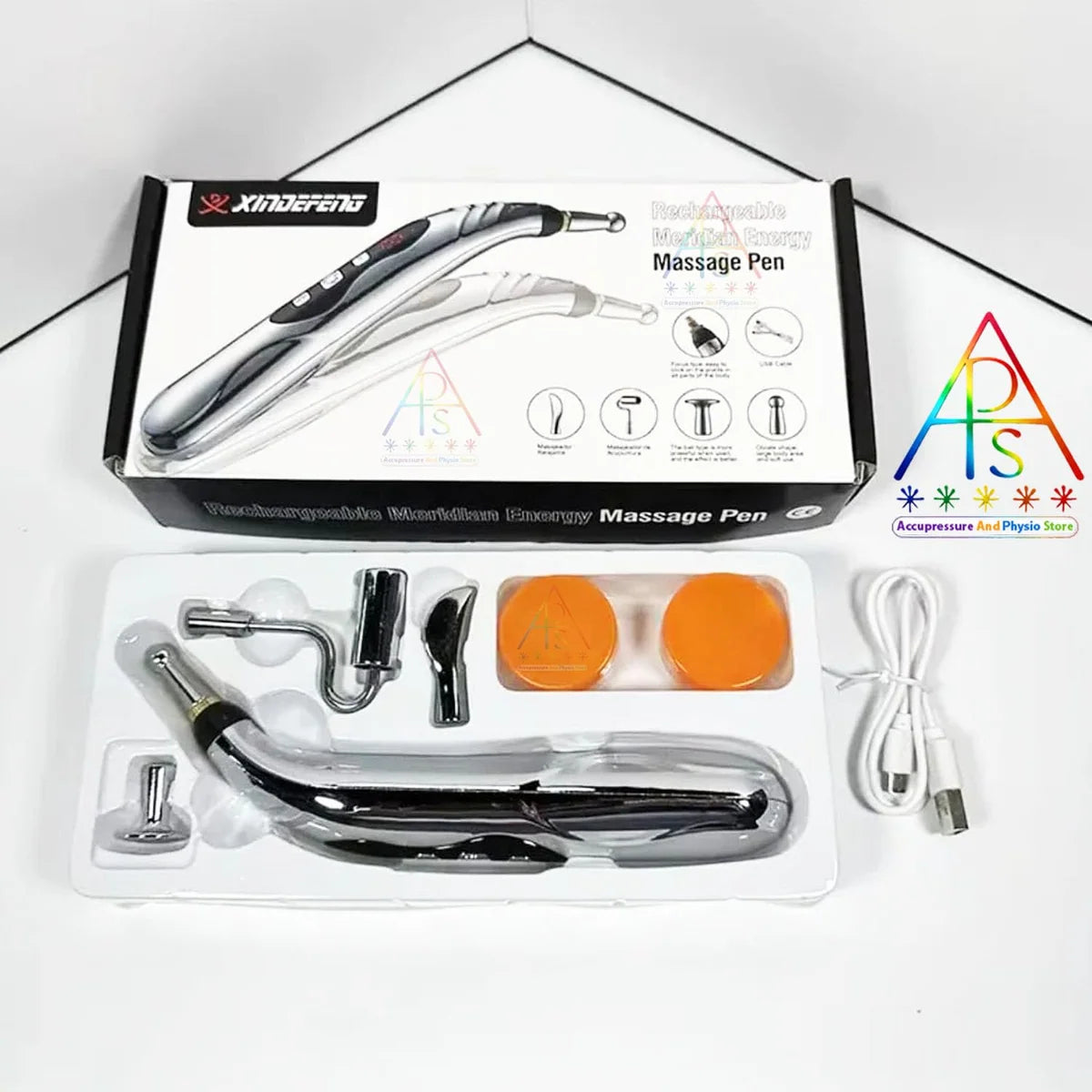 Electronic Acupressure Massage Pen DF-668 – Rechargeable with Digital Display