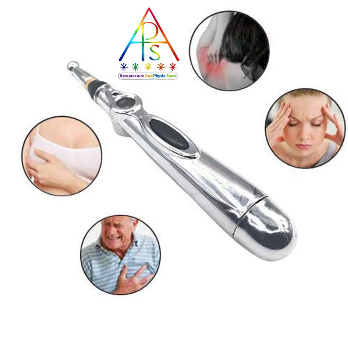 Electronic Acupressure Massage Pen DF-668 – Rechargeable with Digital Display