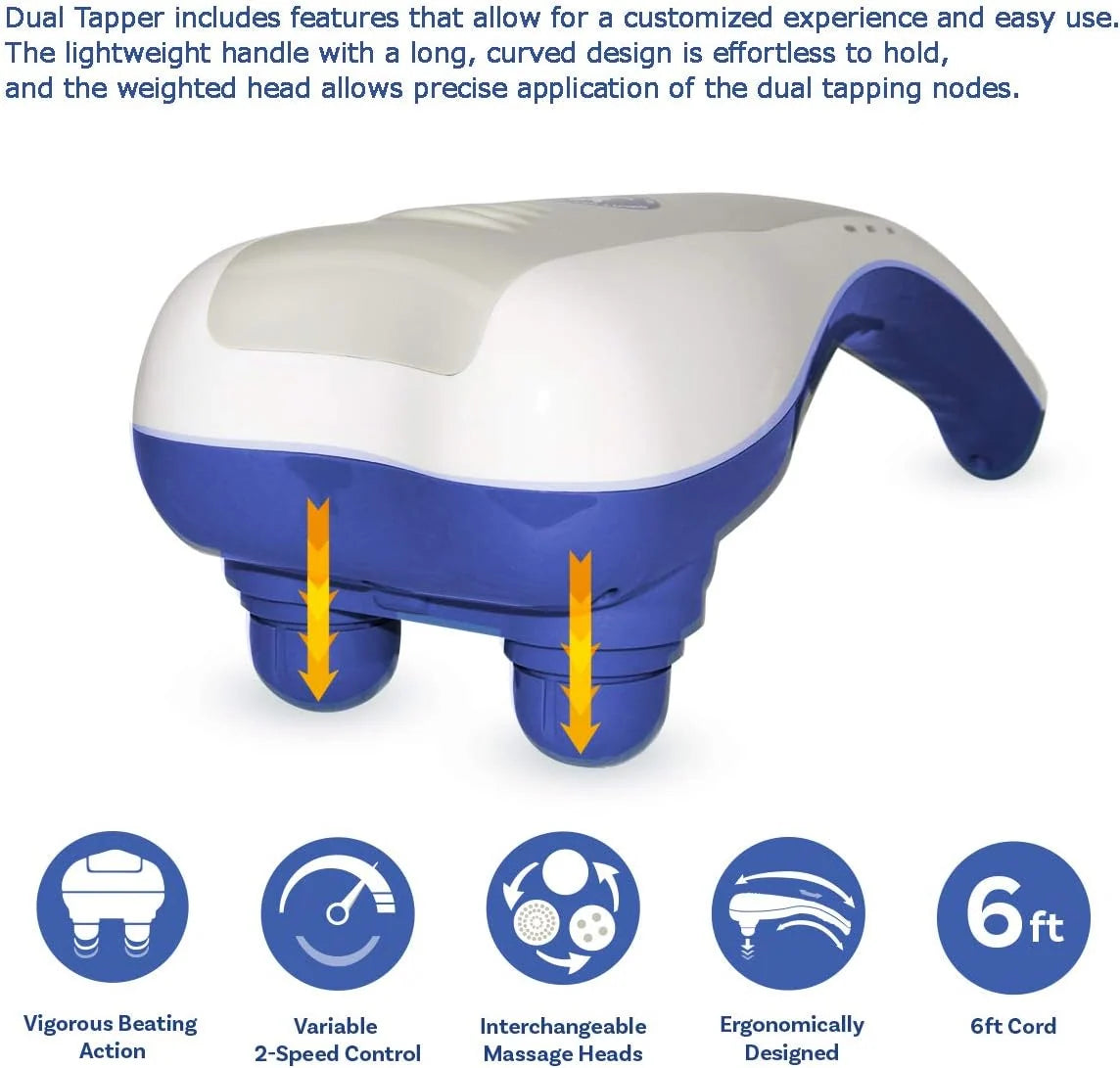 MILINDA Dual Head Electric Body Massager – 2-Speed Handheld Massager