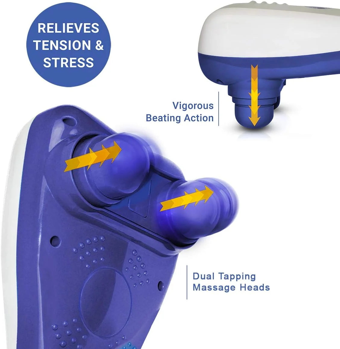 MILINDA Dual Head Electric Body Massager – 2-Speed Handheld Massager