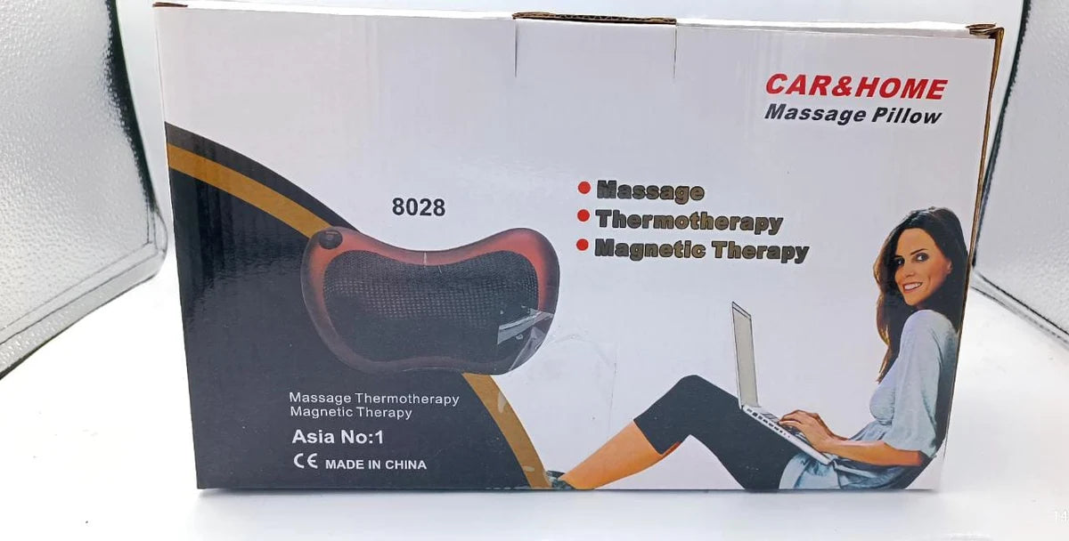 Electric Neck & Body Massage Pillow with Heat – Kneading Massager, 12V