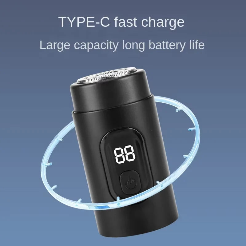 Digital Display Pocket Shaver – USB Type-C Rechargeable Electric Foil Shaver