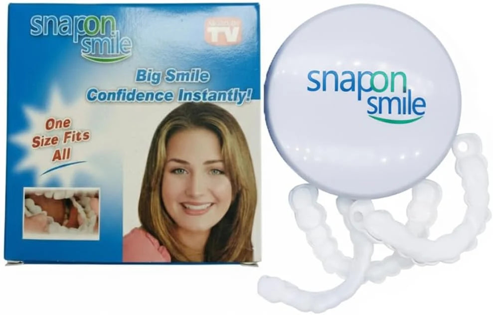 Snap-On Smile Cosmetic Teeth Cover – Removable Smile Enhancer with Storage Case