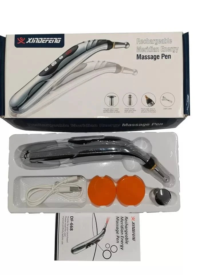Electronic Acupressure Massage Pen DF-668 – Rechargeable with Digital Display