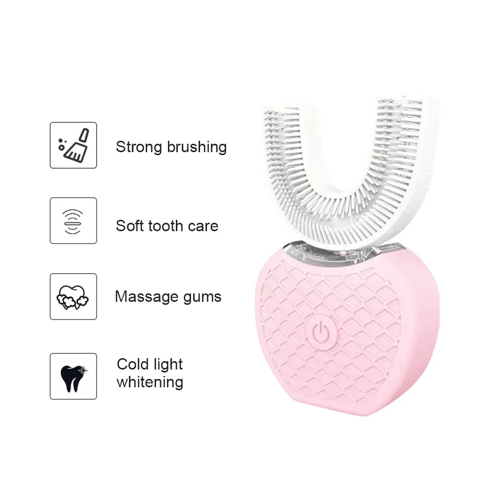 U-Shaped Automatic Electric Toothbrush – GX-958, USB Rechargeable, IPX7