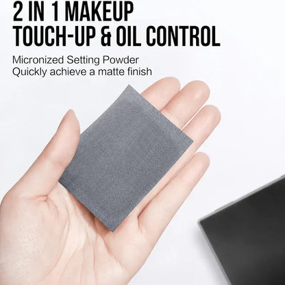 Makeup Blotting Paper with Powder & Mirror (Pack of 2)