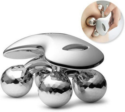 4D Handheld Body Massager – 4-Wheel Roller Massage Tool
