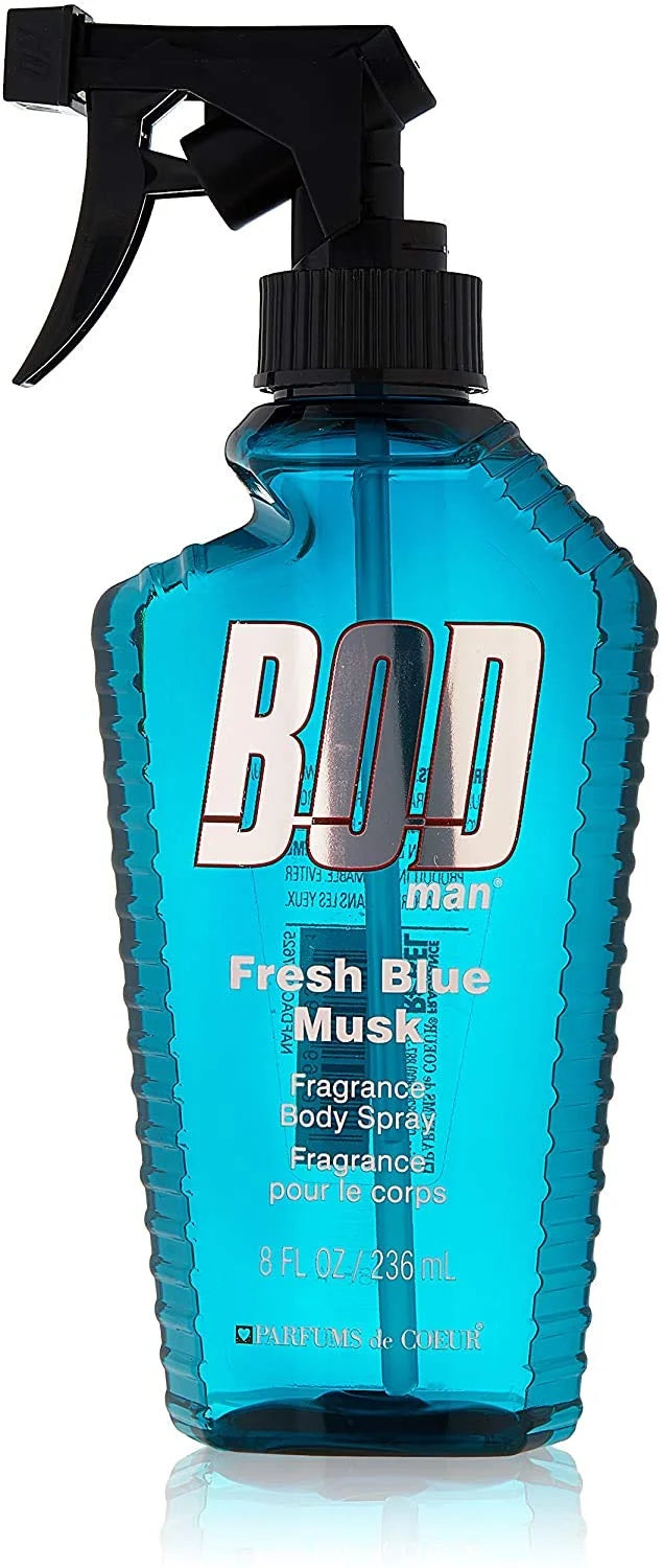 BOD man Blue Musk Body Spray for Men, 8 oz (236 mL)