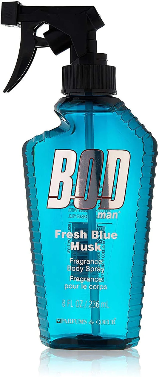 BOD man Blue Musk Body Spray for Men, 8 oz (236 mL)