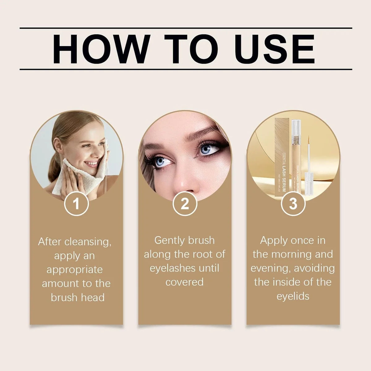 OUHOE Essential Lash Serum 3ml – Eyelash Conditioning & Care
