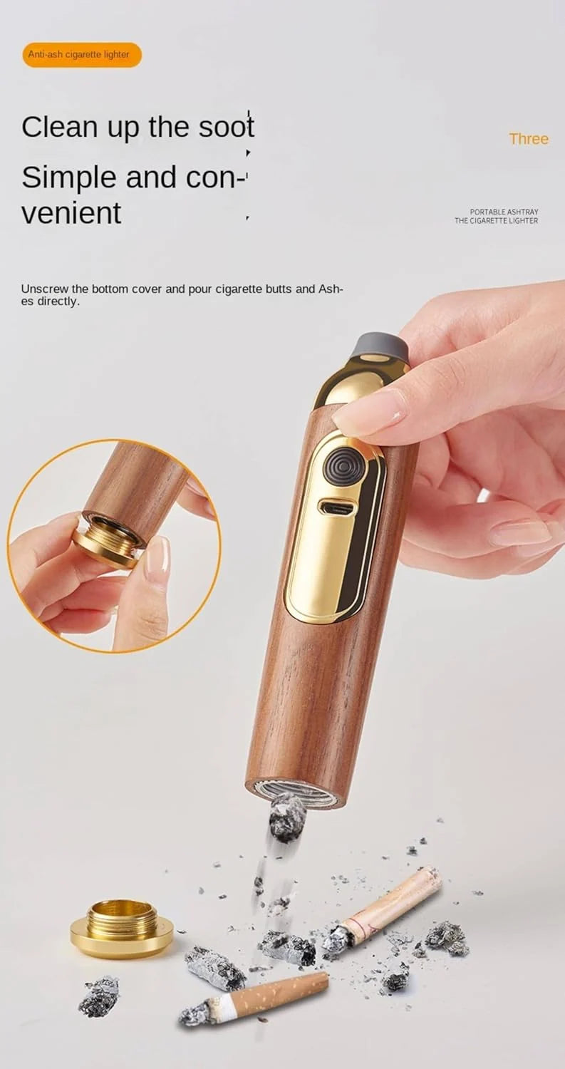 Premium Rechargeable Personal Massager – Wooden Design with Silicone Attachments