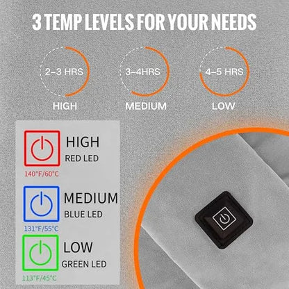 Graphene Heating Pad – Portable Washable Heat Therapy Pad, Gray