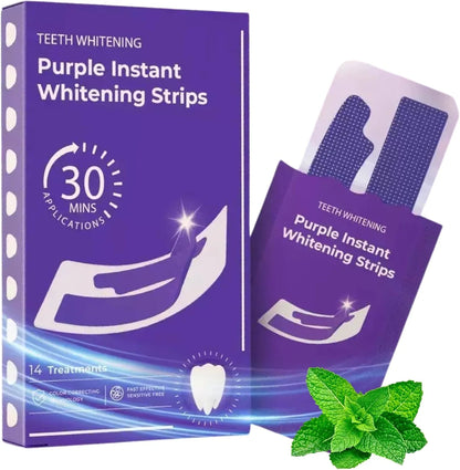 Purple Teeth Whitening Strips – 14 Treatments, 30-Minute Application