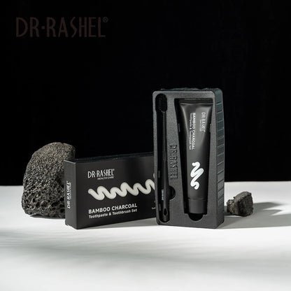 DR. RASHEL Bamboo Charcoal Toothpaste & Toothbrush Set – 120g
