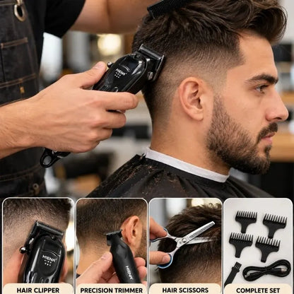 Hiena Professional Hair Clipper & T-Blade Trimmer Kit for Men