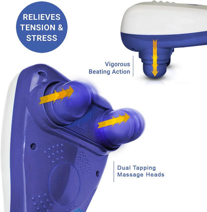 MILINDA Dual Head Electric Body Massager – 2-Speed Handheld Massager