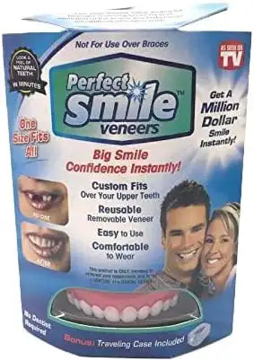 Perfect Smile Veneers – Removable Cosmetic Teeth Cover with Travel Case