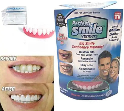 Perfect Smile Veneers – Removable Cosmetic Teeth Cover with Travel Case