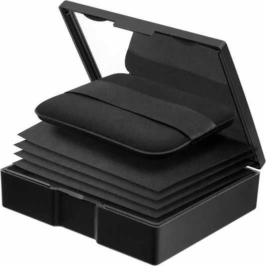 Makeup Blotting Paper with Powder & Mirror (Pack of 2)