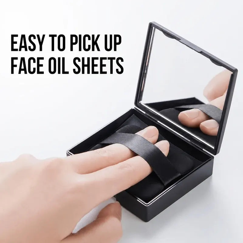 Makeup Blotting Paper with Powder & Mirror (Pack of 2)
