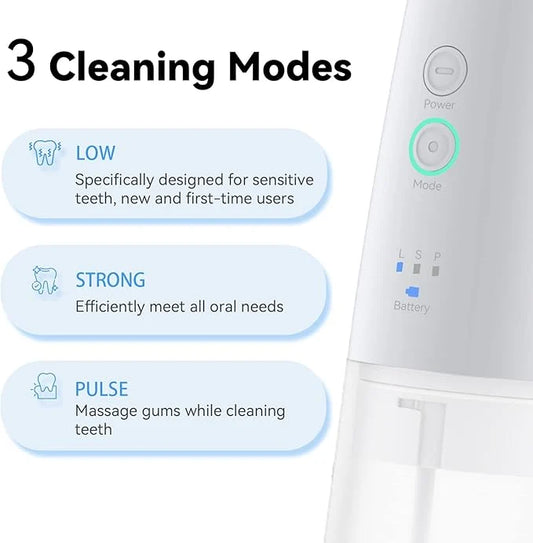 Flosmore Portable Water Flosser – 300ml Rechargeable Oral Irrigator
