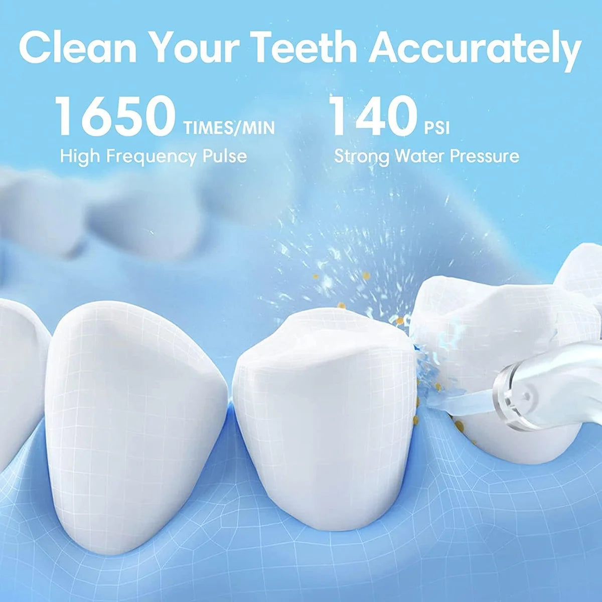 Flosmore Portable Water Flosser – 300ml Rechargeable Oral Irrigator