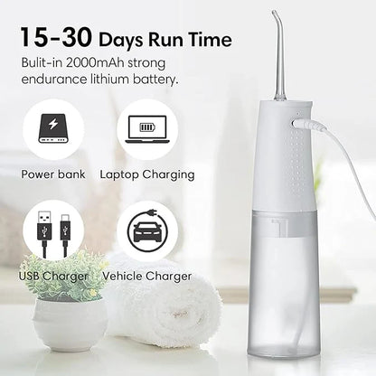 Flosmore Portable Water Flosser – 300ml Rechargeable Oral Irrigator