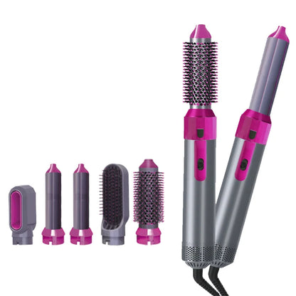 5-in-1 Hot Air Brush Styler with Ceramic Coating & Ionic Technology
