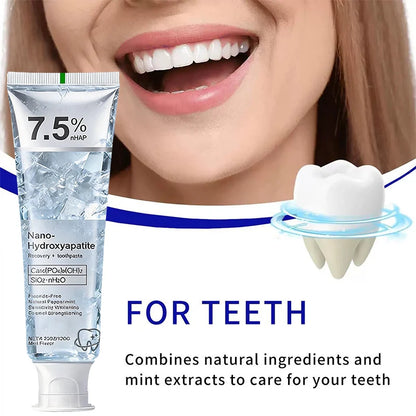 Nano-Hydroxyapatite Toothpaste 7.5% nHAP – Fluoride-Free, Peppermint, 120g