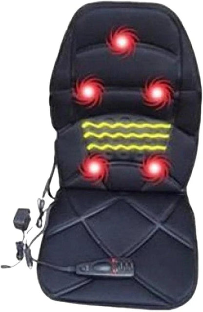 Massage Seat Cushion with Heat – Full-Body Seat Massager with 5 Massage Motors