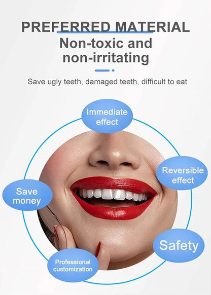 Snap-On Smile Cosmetic Teeth Cover – Removable Smile Enhancer with Storage Case