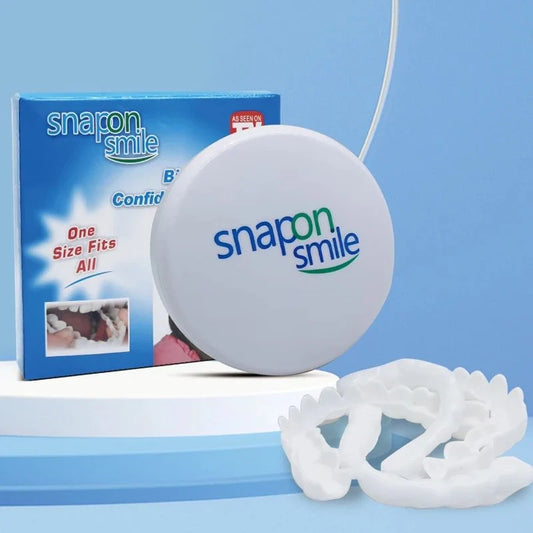 Snap-On Smile Cosmetic Teeth Cover – Removable Smile Enhancer with Storage Case
