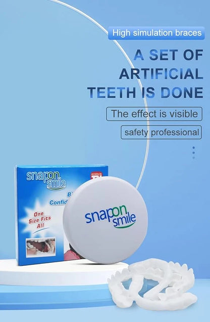 Snap-On Smile Cosmetic Teeth Cover – Removable Smile Enhancer with Storage Case