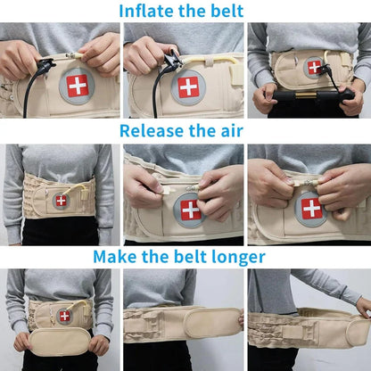 Adjustable Inflatable Lumbar Support Belt with Air Pump