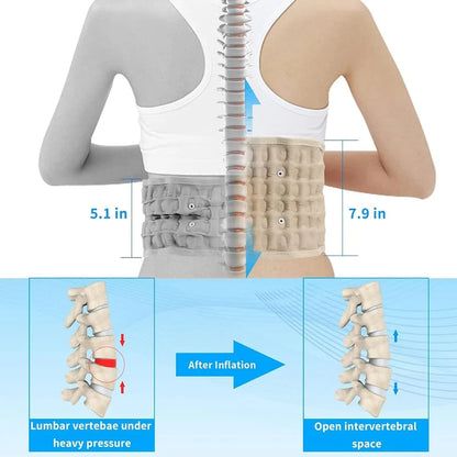 Adjustable Inflatable Lumbar Support Belt with Air Pump